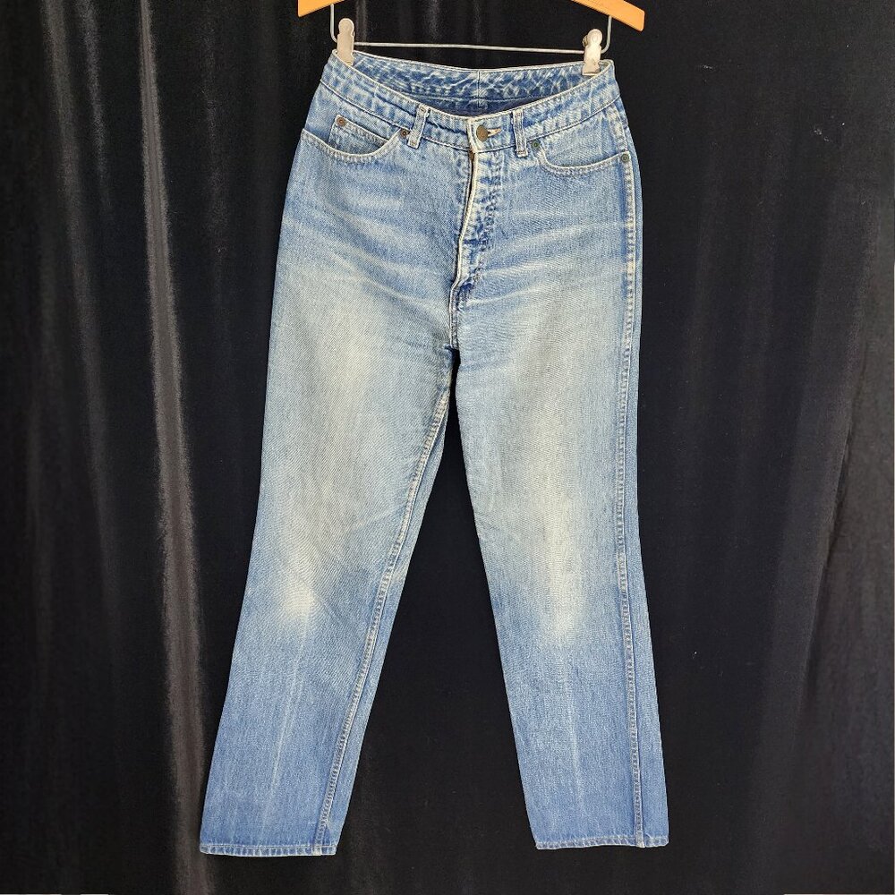 1970's-80's Calvin Klein Jeans Size 11 Mid wash Hi rise Str8 leg 29.5"x 33.5"